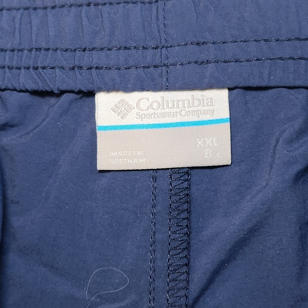 COLUMBIA PFG Cargo Shorts Mens XXL Navy Blue Omni-Shade UPF 50 Quick-dry NEW - Picture 3 of 5
